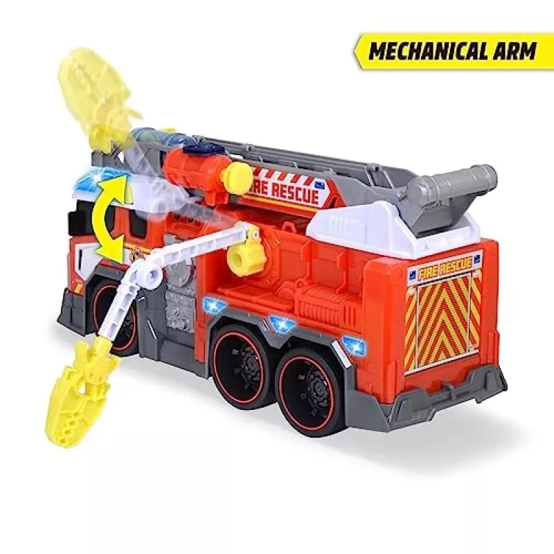 Gaisrinis automobilis žaislas Dickie modelis 203307000 – baterijomis maitinamas, nuo 3 metų, spalvos: juoda/mėlyna/raudona/balta/geltona
