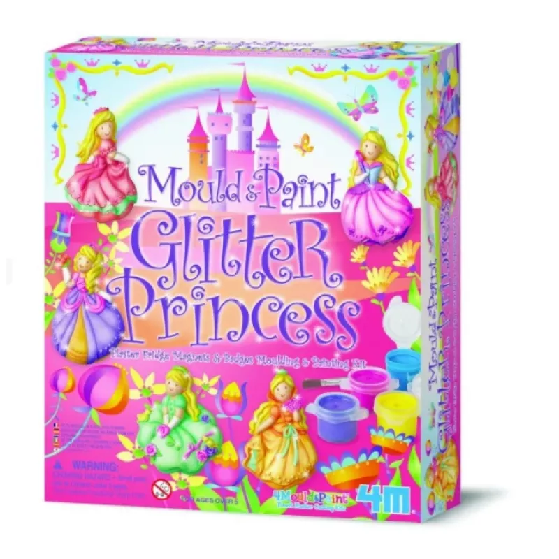 Kūrybinis rinkinys 4m Glitter Princesses model 3528 – blizgučių dekoravimo rinkinys princesėms