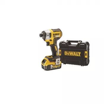 Poveikinis veržliaraktis DeWALT DCF887P2-QW 1/4″ pavara, 18V Li‑Jon 5Ah, 205 N·m, 3250 aps./min., 2 akumuliatoriai, įkroviklis, dėklas