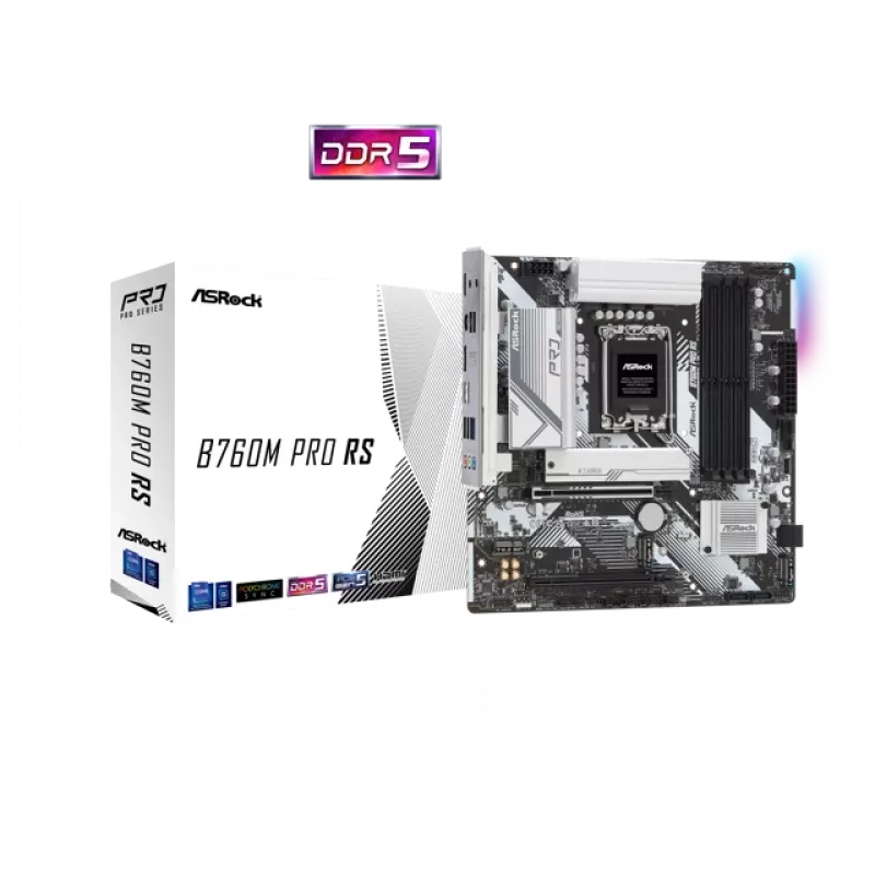 ASRock B760M Pro RS DDR5 Micro-ATX pagrindinė plokštė