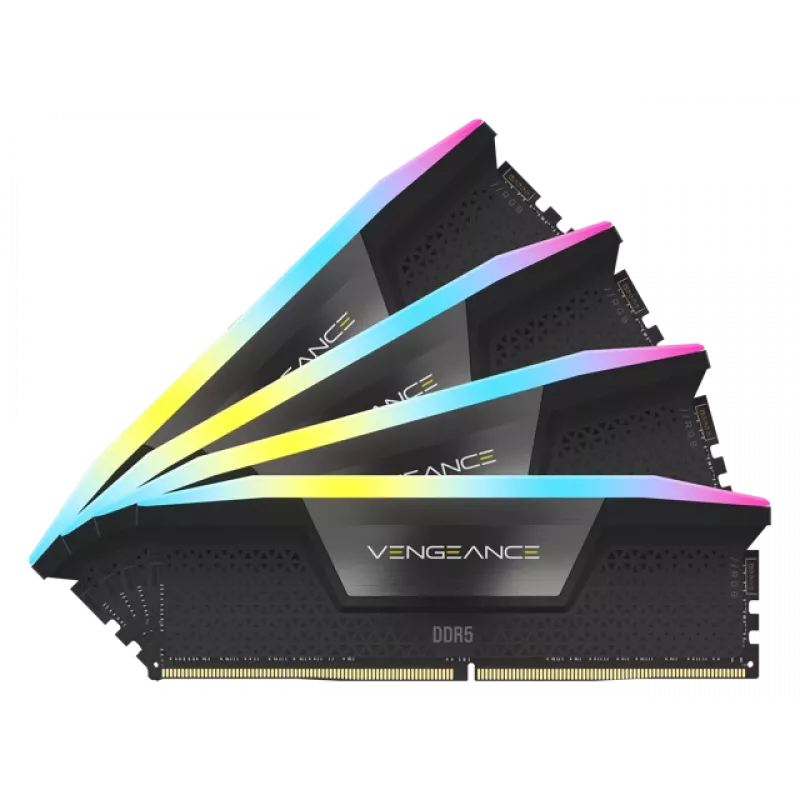 Corsair Vengeance RGB 64 GB DDR5-6000 (4x 16 GB) kvadrokitas, juoda, CMH64GX5M4B6000C36