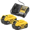 Baterijų ir įkroviklio rinkinys DeWALT DCB1104P2 18 V 5,0 Ah (2 baterijos, įkroviklis)