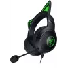 Ausinės žaidimams Razer Kraken Kitty V2 - Juodos, su kačių auselėmis ir RGB apšvietimu