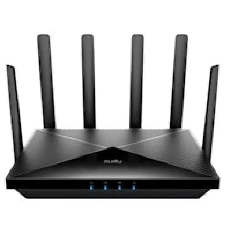 Stalinis belaidis maršrutizatorius Cudy P5 — Dviejų juostų Wi‑Fi 6, 5G Sub6, dvi NanoSIM, Gigabit Ethernet, 6 nuimamos antenos, 256MB RAM