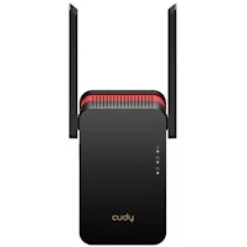 Wi‑Fi signalo stiprintuvas Cudy RE3000 2400–5000 MHz, 802.11ax/ac/n/g/b/a, Ethernet 100 Mbps, išorinė antena, juodas/raudonas
