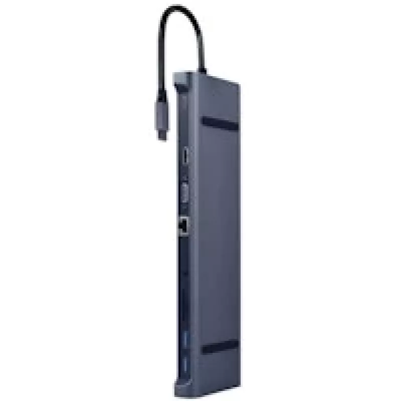 Gembird a-CM-COMBO10-01 nešiojamojo kompiuterio dokas / prievadų replikatorius, laidinis USB