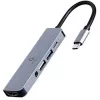 Gembird A-CM-COMBO5-02 USB-C 5-in-1 universalus adapteris, sidabrinis