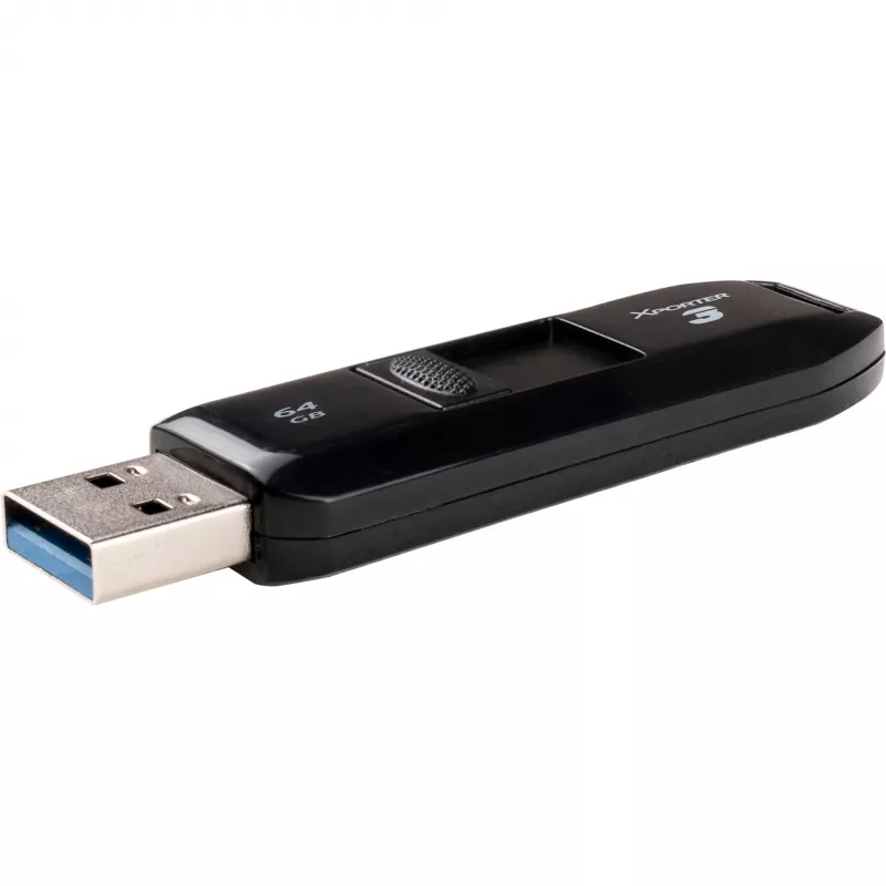 USB atmintukas PATRIOT Xporter 64GB USB Type-A 3.2 Gen 1 (stumdomas, juodas, 80 MB/s)
