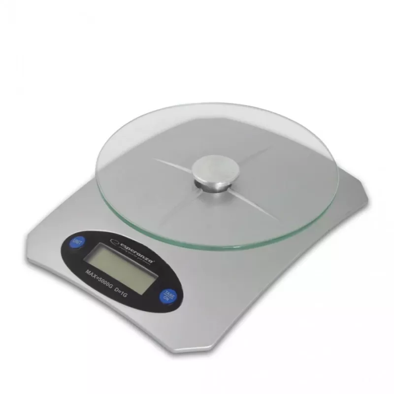 Virtuvinės elektroninės svarstyklės ESPERANZA Avocado Grey, 5 kg, bambuko platforma