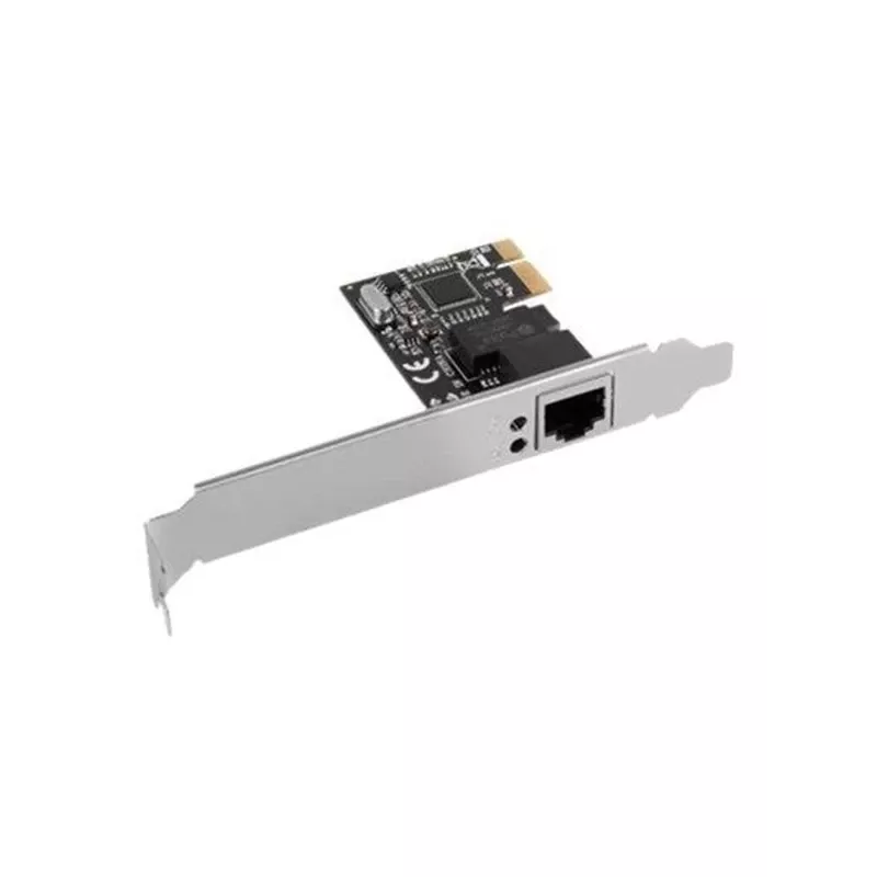 Vidinė tinklo plokštė LANBERG PCE-1GB-201, PCI Express, 1× RJ-45 Gigabit (1000 Mbit/s), juoda