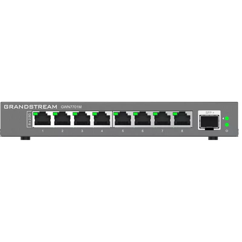 Grandstream Networks GWN7701M tinklo jungiklis (nevaldomas) 2.5G Ethernet (100/1000/2500) Juodas
