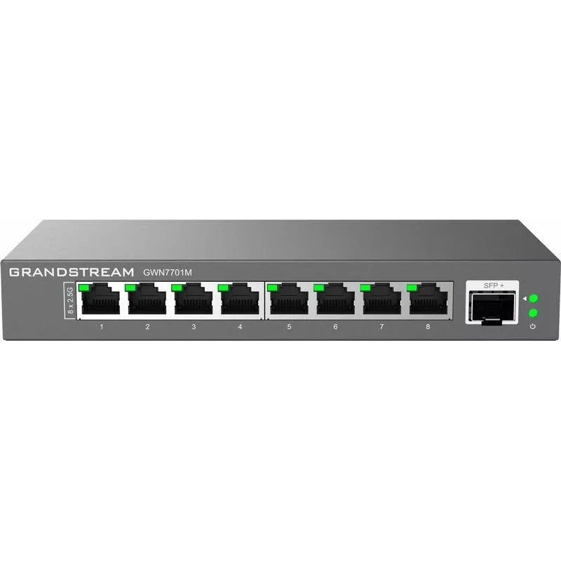 Grandstream Networks GWN7701M tinklo jungiklis (nevaldomas) 2.5G Ethernet (100/1000/2500) Juodas