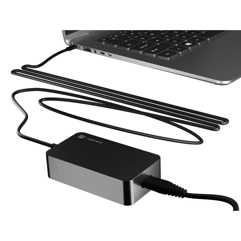 NATEC Grayling USB-C 45W maitinimo adapteris universalus juodas