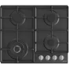 Įmontuojama dujinė kaitlentė Gorenje GW641EXB, 4 degikliai, juoda, 60 cm, sukamosios rankenėlės, ketinės grotelės
