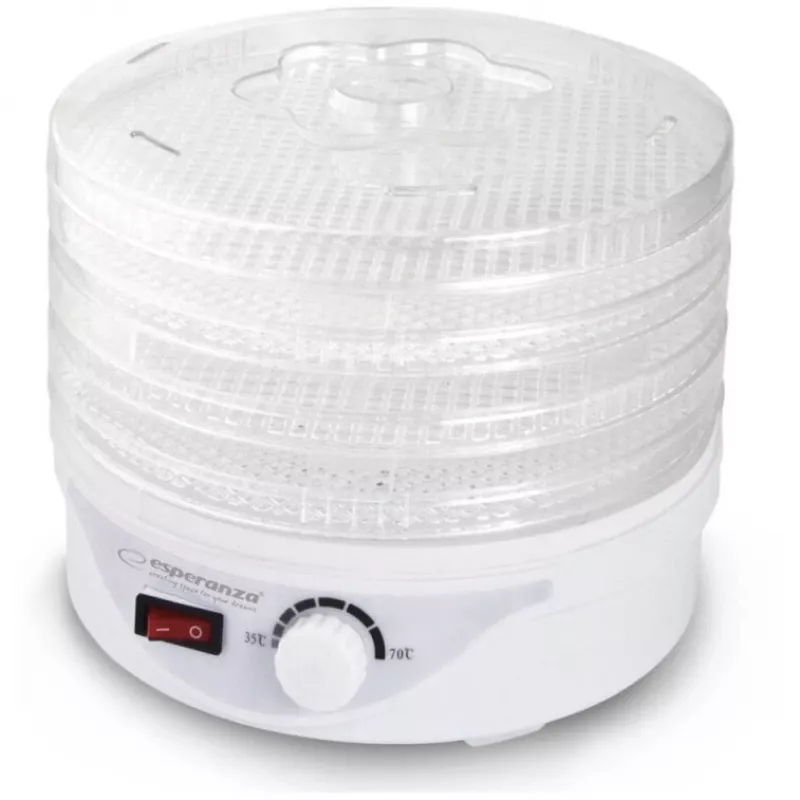 Džiovintuvas maistui Esperanza EKD003 skaidrus, baltas 250 W