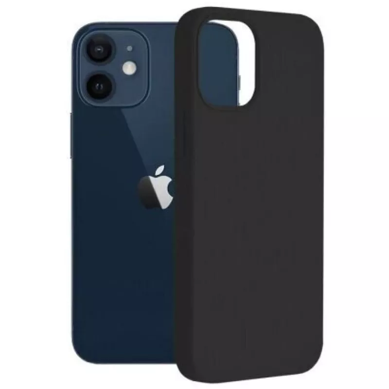 Matinis silikoninis dėklas 3mk iPhone 13 juodas