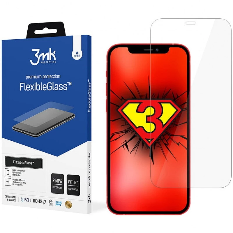 3MK FlexibleGlass apsauginis stiklas iPhone 12/12 Pro