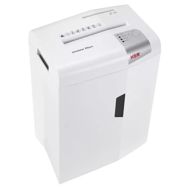 HSM shredstar X6pro dokumentų smulkintuvas, 2 x 15 mm + atskiras CD pjovimo mechanizmas