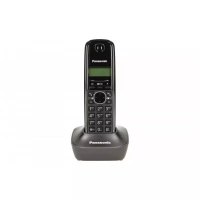 DECT belaidis telefonas Panasonic KX-TG1611, juodas, 1,9 GHz, 1,25 colio ekranas, iki 15 h pokalbio, 50 kontaktų telefonų knyga