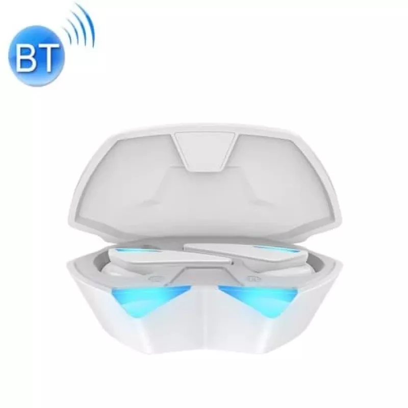 Belaidės ausinės Awei T23 Bluetooth 5.3 USB atsparios vandeniui baltos