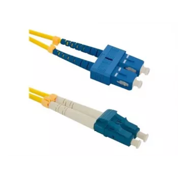 Qoltec šviesolaidinis laidas – vienmodis SC/UPC (M) į LC/UPC (M) – 1 m – dupleksas – 9/125 µm – G.652D