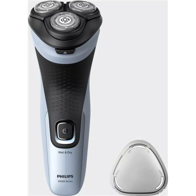Elektrinis skustuvas Philips 3000X Series X3003/00 — 3 galvutės, šlapias ir sausas skutimas, NiMH baterija, 40 min. veikimo