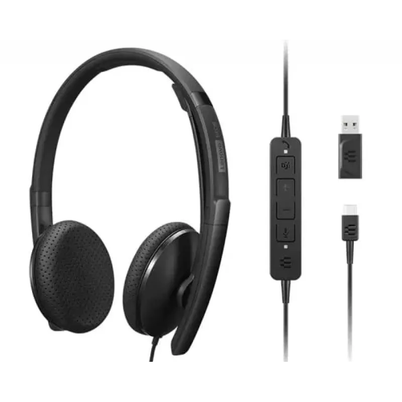 Lenovo 4XD1M45626 ausinės / headset laidinės, ant ausų, USB Type-C, juodos