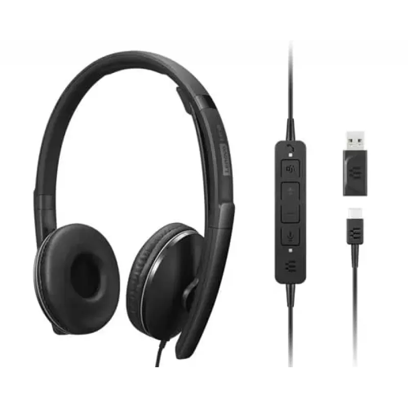 Lenovo 4XD1M45627 ausinės / headset laidinės, lankeliu, USB Type-C, juodos