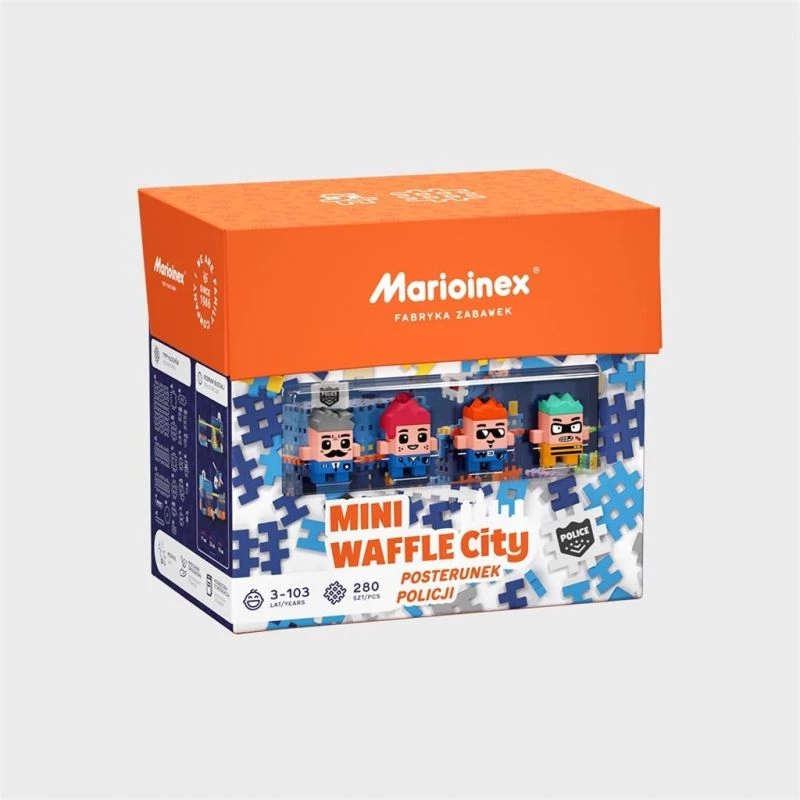MARIOINEX Mini Waffle City Policijos Nuovados Konstruktorius, 280 dalių