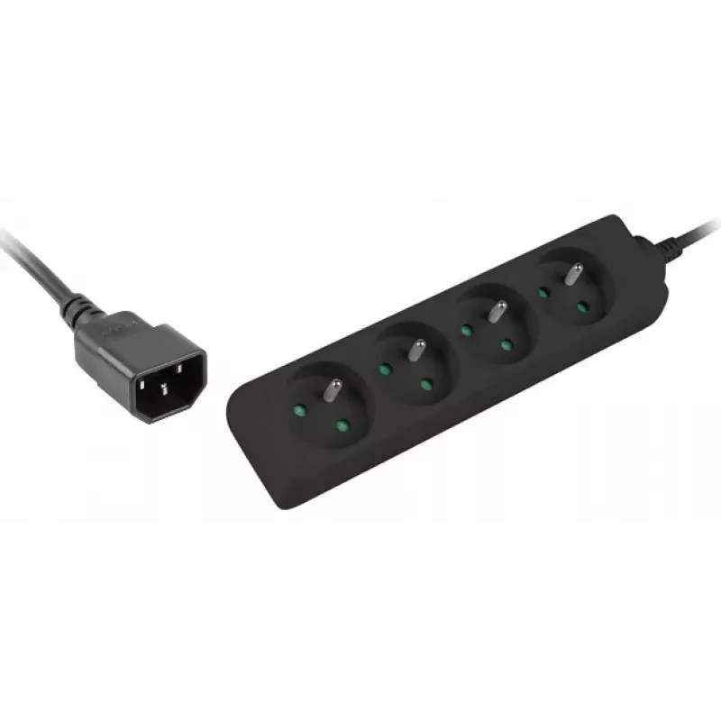 Prailgintuvas Lanberg PS0-04E-0100-IEC-BK 1m 4 kištukiniai lizdai vidaus juodas