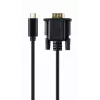 Gembird A-CM-VGAM-01 USB-C į VGA kištukas adapterio kabelis, 1920x1080 60 Hz, 2 m, juodas