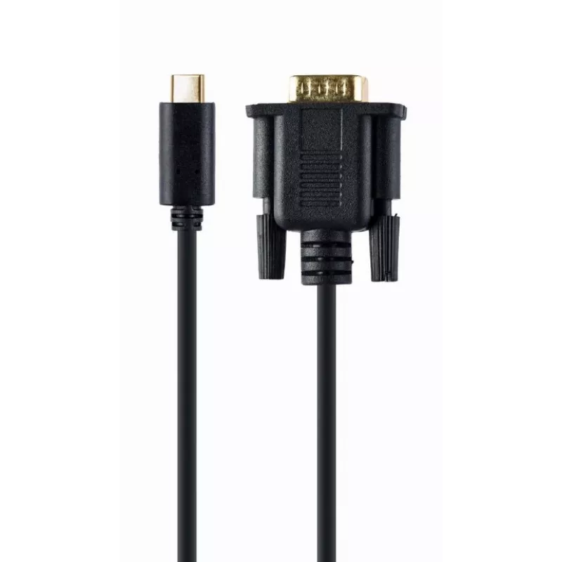 Gembird A-CM-VGAM-01 USB-C į VGA kištukas adapterio kabelis, 1920x1080 60 Hz, 2 m, juodas