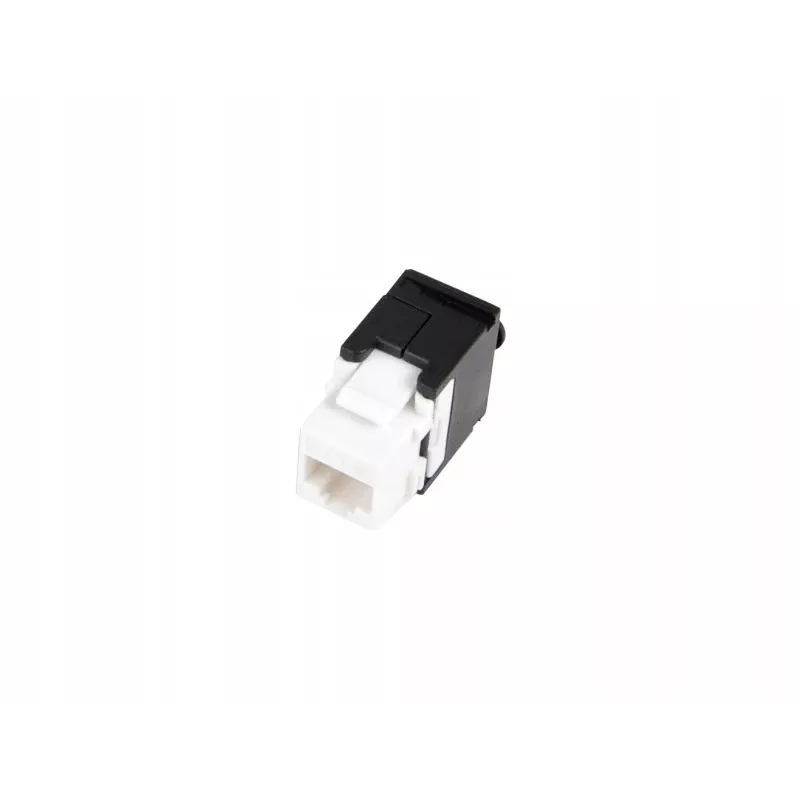 Keystone modulis A-LAN MKB-U6-1 — RJ45 U/UTP Cat6, 22/26 AWG, juodai baltas ABS korpusas