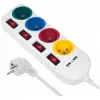 Maclean MCE229W ilgintuvas – 4 kištukiniai lizdai, 2× USB, 1,5 m laidas, baltas