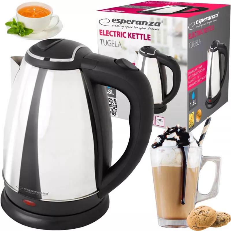 Esperanza EKK104S Elektrinis virdulys 1,8 L 2200 W Sidabrinis