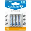 Įkraunamos AAA NiMH baterijos everActive EVHRL03-800 – 1,2 V, 4 vnt., cilindrinės 44,5×10,5 mm