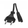 Savio CL-100 maitinimo laidas juodas 1,8 m IEC C7 (3,4 mm, 3,1 mm) E tipo kištukas