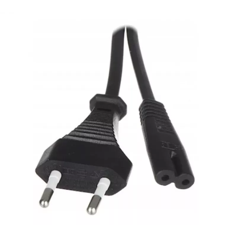Savio CL-100 maitinimo laidas juodas 1,8 m IEC C7 (3,4 mm, 3,1 mm) E tipo kištukas