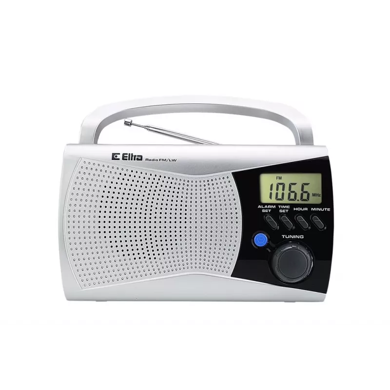 ELTRA Radio KINGA 2 sidabrinis – nešiojamas analoginis radijas FM ir LW juostoms