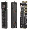 Prailginimo laidas ARMAC Z5 3 m 5x 230V 10A juodas su kabelių organizatoriumi