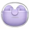 USAMS belaidės ausinės Bluetooth 5.1 TWS liečiamos sportinės, violetinės