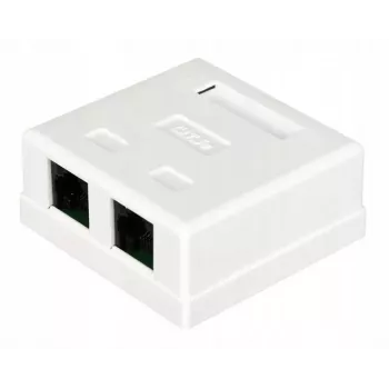 Alantec GN002 vielinis jungtis 2×RJ45 motina–motina balta tiesi plastikinė