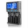 Įkroviklis everActive UC-4200 Universal AC 12V 3A, tinka AA/AAA/C/9V, 4 celės, juodas, su ekranu