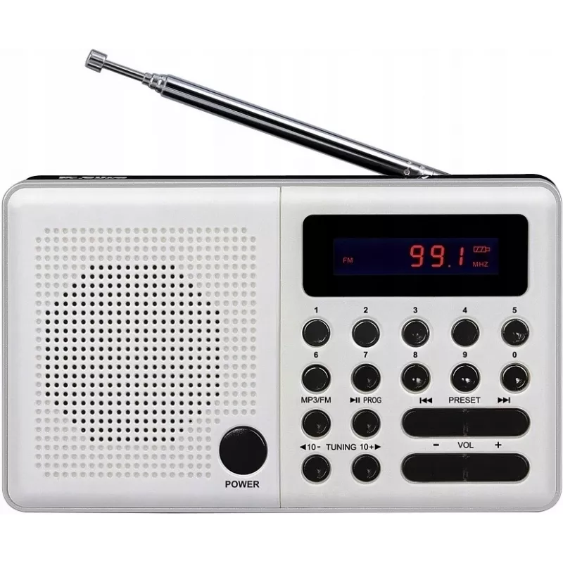 Eltra Radio Pliszka USB, FM balta