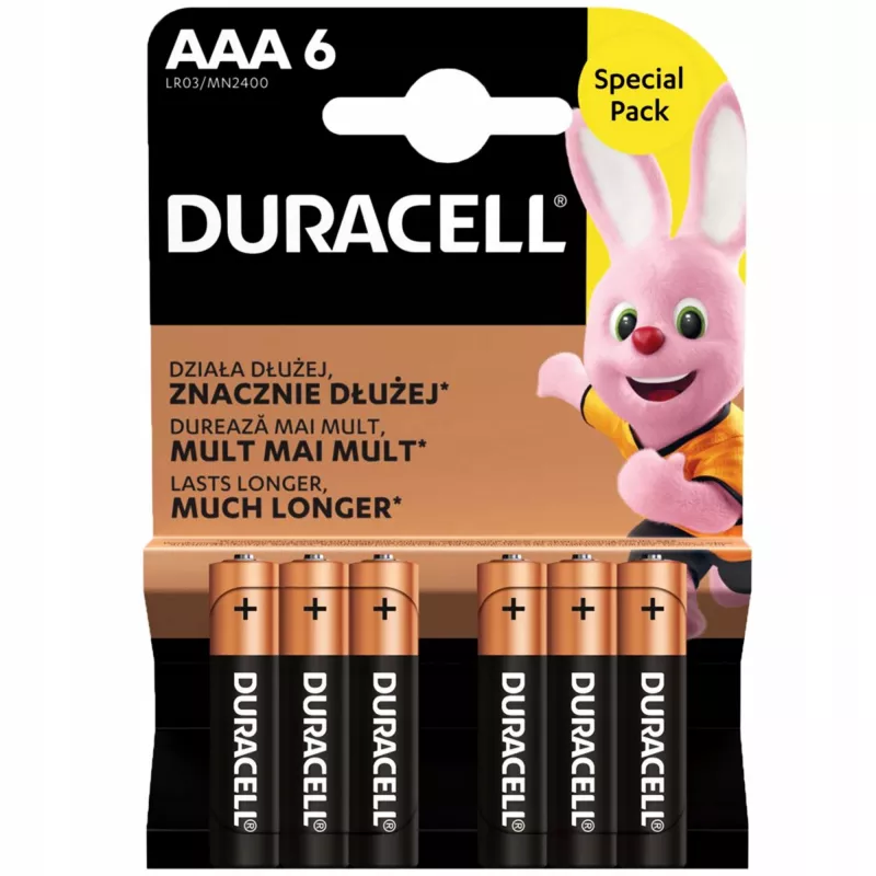 Baterijos Duracell AAA R03 6 vnt.