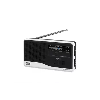 Radijas Eltra Asia White – nešiojamas FM/AM radijas, maitinimas iš tinklo ir baterijų