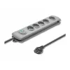 Apsauginis filtras Qoltec 50272 pilkas 5 AC lizdai 230V 3m