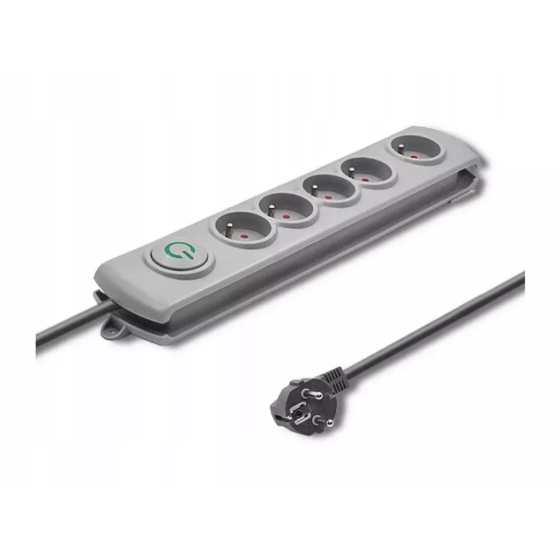 Apsauginis filtras Qoltec 50272 pilkas 5 AC lizdai 230V 3m