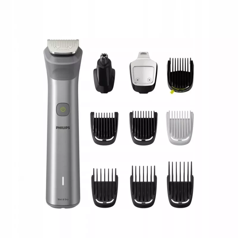 Philips All-in-One Trimmer MG5920/15 Series 5000, Nerūdijantis plienas, 0,5 mm, 1,6 cm, 1 mm, Barzdai, Ausims, Nosiai, Baterija