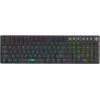 Klaviatūra IBOX AURORA K-6 – Pilno dydžio QWERTY, RF belaidė + Bluetooth, RGB apšvietimas, Mechaniniai žemo profilio klavišai, Juoda